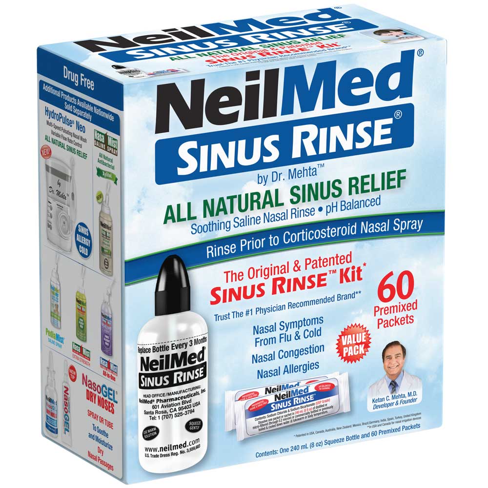 Sinus Rinse Kit with 60 Packets